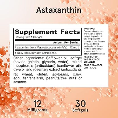 Astaxanthin 12mg Softgels by Jarrow Formulas
