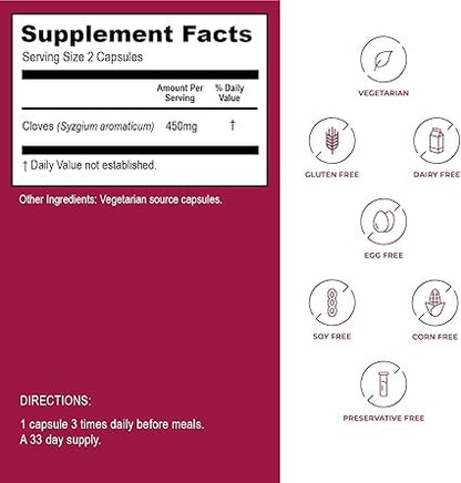 Cloves Capsules by Kroeger Herbs