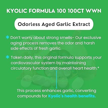 Kyolic Formula 100 Garlic Capsules by Wakunaga