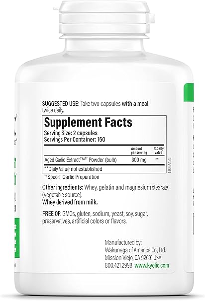 Kyolic Formula 100 Capsules by Wakunaga