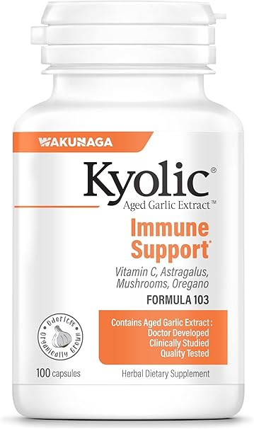 Kyolic Formula 103 Immune Capsules by Wakunaga