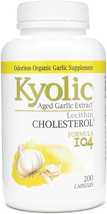 Kyolic Formula 104 Cholesterol Health Capsules by Wakunaga