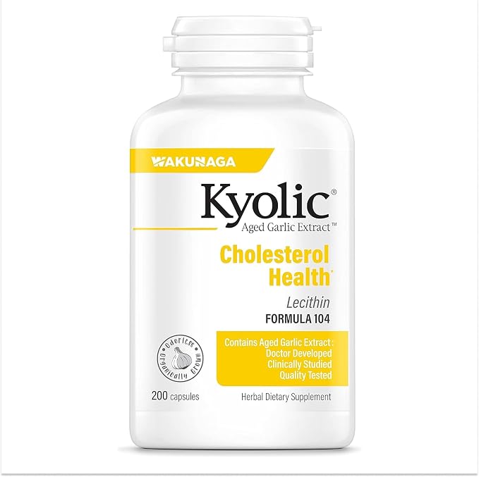 Kyolic Formula 104 Cholesterol Health Capsules by Wakunaga