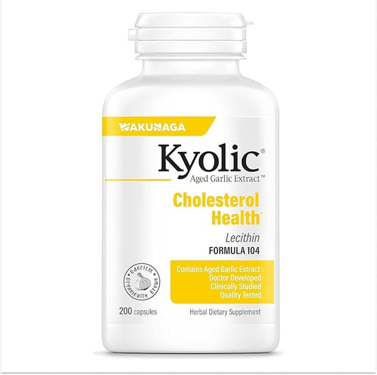 Kyolic Formula 104 Cholesterol Health Capsules by Wakunaga