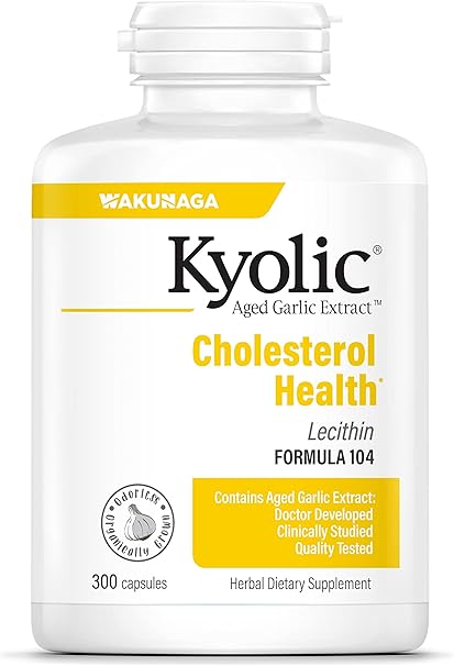Kyolic Formula 104 Cholesterol Health Capsules by Wakunaga