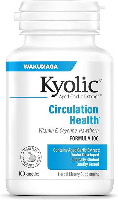 Kyolic Formula 106 Circulation Health Capsules by Wakunaga