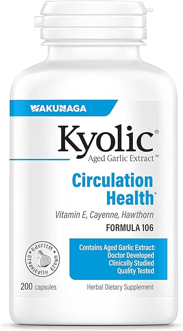 Kyolic Formula 106 Circulation Health Capsules by Wakunaga