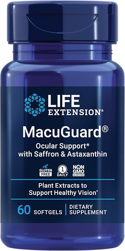 MacuGuard Ocular Support with Saffron & Astaxanthin by Life Extension