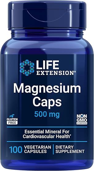 Magnesium 500mg Capsules by Life Extension