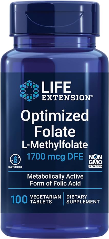 Optimized Folate 1700mcg Tablets by Life Extension
