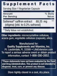 Optimized Saffron Capsules by Life Extension