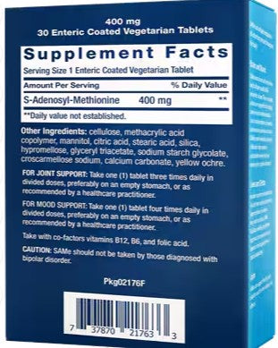SAMe 400mg Enteric Coated Tablets by Life Extension