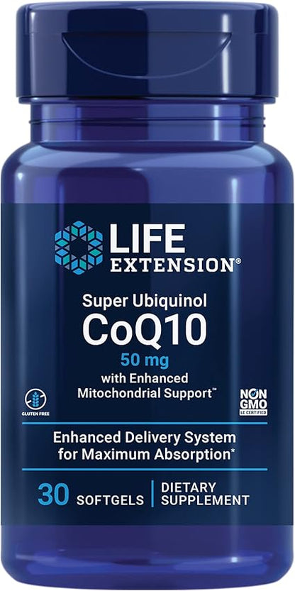 Super Ubiquinol CoQ-10 50mg Softgels by Life Extension