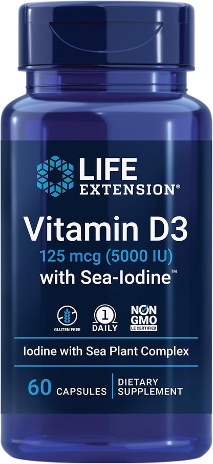 Vitamin D-3 5000iu Capsules by Life Extension