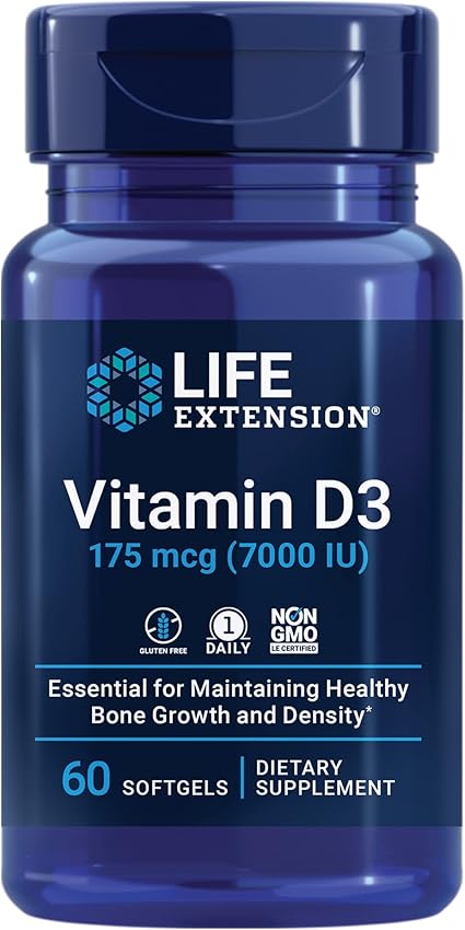 Vitamin D-3 7000iu Softgels by Life Extension