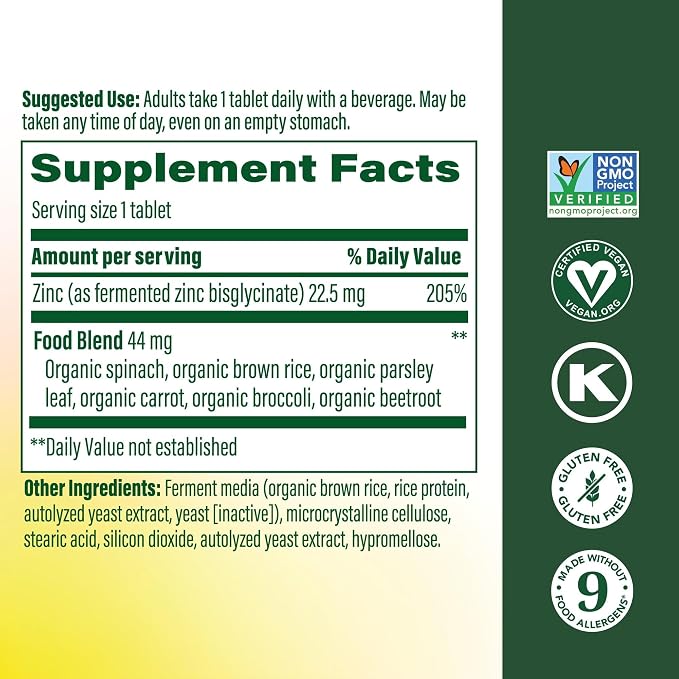 Zinc 22.5mg Tablets by MegaFood
