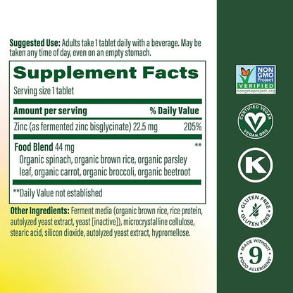 Zinc 22.5mg Tablets by MegaFood