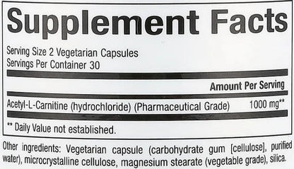 Acetyl L-Carnitine 500mg Capsules by Natural Factors