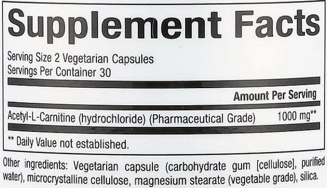 Acetyl L-Carnitine 500mg Capsules by Natural Factors