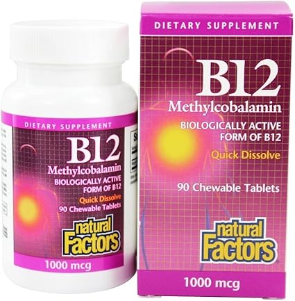 Methyl B-12 1000mcg Chewable Tablets by Natural Factors