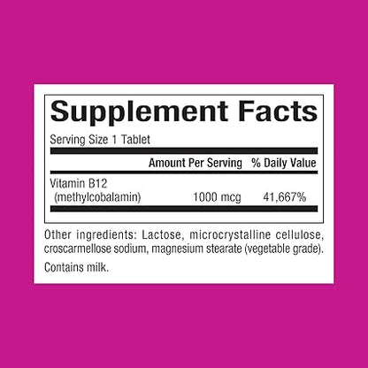 Methyl B-12 1000mcg Chewable Tablets by Natural Factors