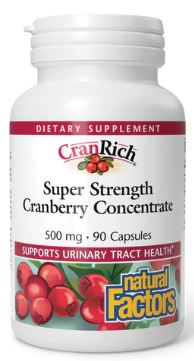 CranRich Cranberry Concentrate 500mg Capsules by Natural Factors