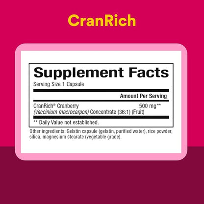 CranRich Cranberry Concentrate 500mg Capsules by Natural Factors