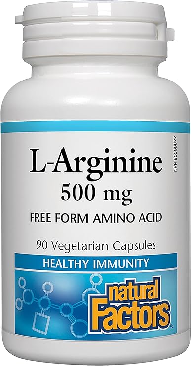 L-Arginine 500mg Capsules by Natural Factors
