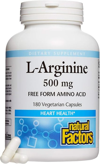 L-Arginine 500mg Capsules by Natural Factors
