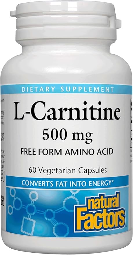 L-Carnitine 500mg Capsules by Natural Factors