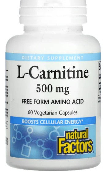 L-Carnitine 500mg Capsules by Natural Factors