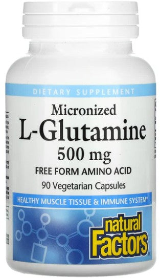 L-Glutamine 500mg Capsules by Natural Factors