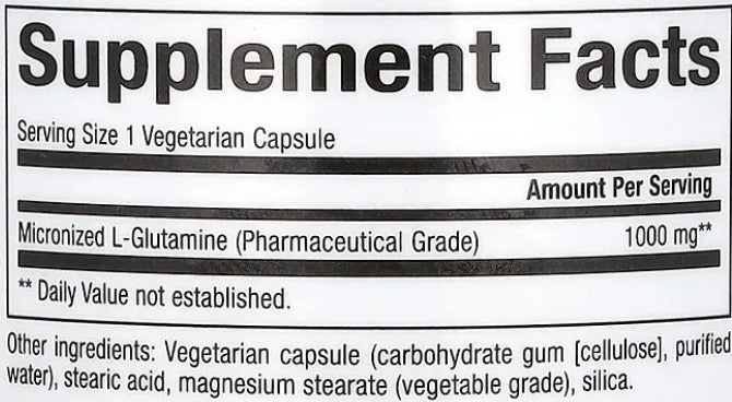 L-Glutamine 1000mg Capsules by Natural Factors