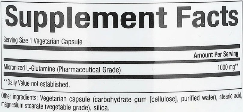 L-Glutamine 1000mg Capsules by Natural Factors