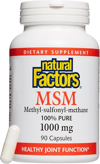 MSM 1000mg Capsules by Natural Factors