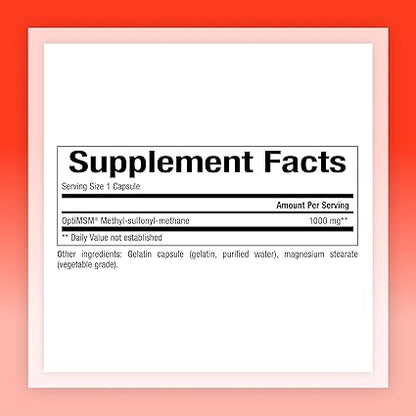 MSM 1000mg Capsules by Natural Factors