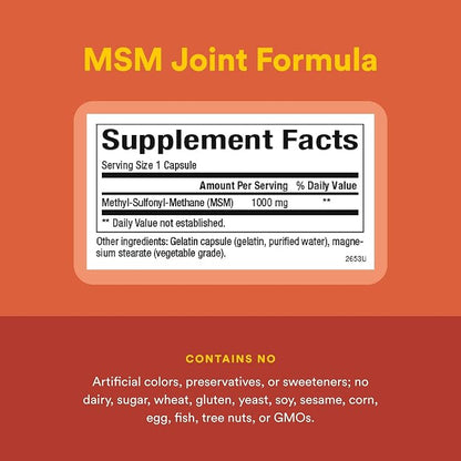 MSM 1000mg Capsules by Natural Factors