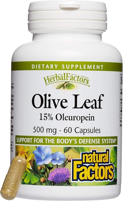 Olive Leaf Extract 500mg Capsules by Natural Factors