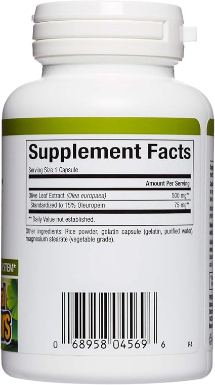 Olive Leaf Extract 500mg Capsules by Natural Factors