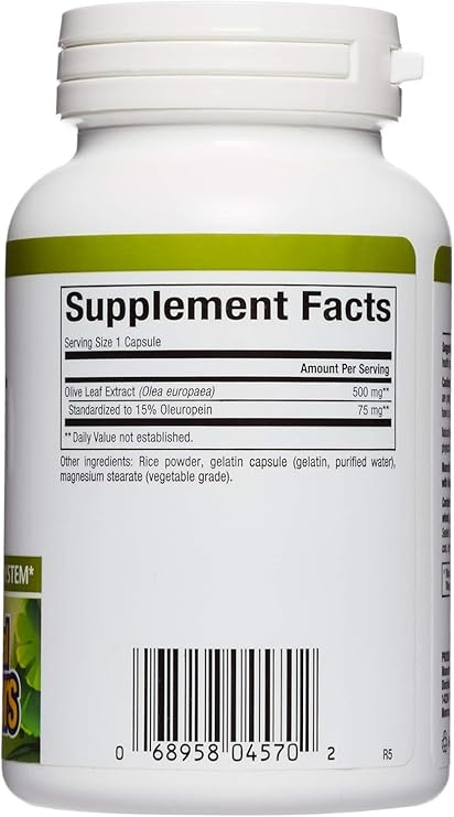 Olive Leaf Extract 500mg Capsules by Natural Factors