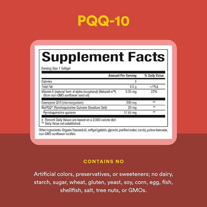 PQQ 20mg CoQ10 200mg Softgels by Natural Factors