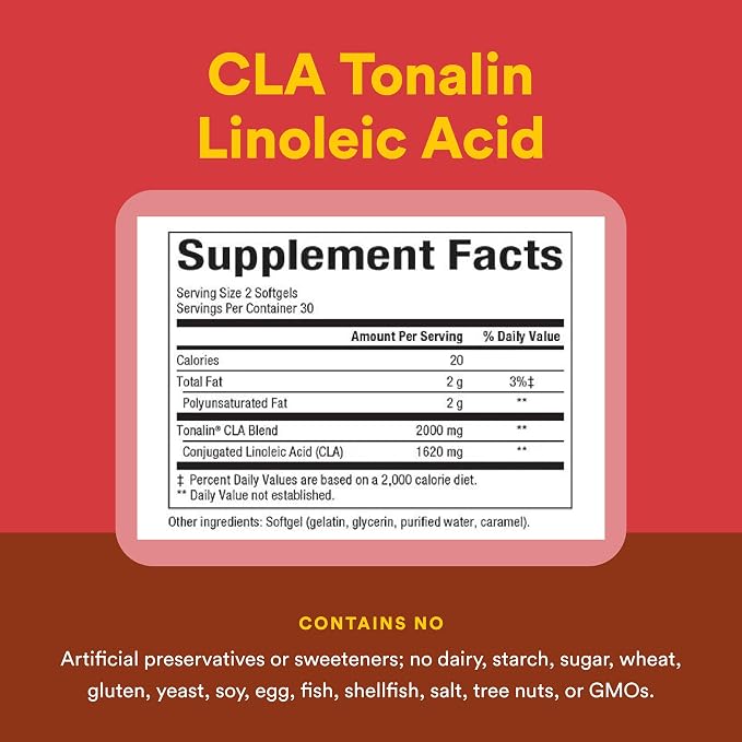 Tonalin CLA 1000mg Softgels by Natural Factors