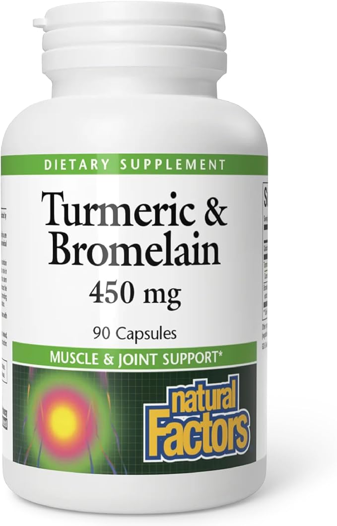 Turmeric & Bromelain 450mg Capsules by Natural Factors