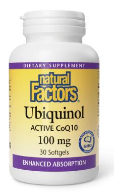Ubiquinol CoQ-10 100mg Softgels by Natural Factors