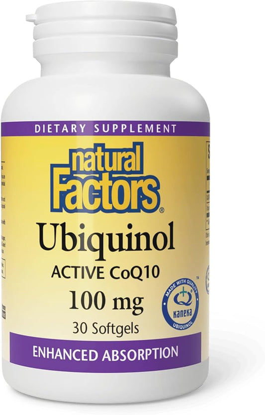 Ubiquinol CoQ-10 100mg Softgels by Natural Factors