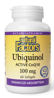 Ubiquinol CoQ-10 100mg Softgels by Natural Factors