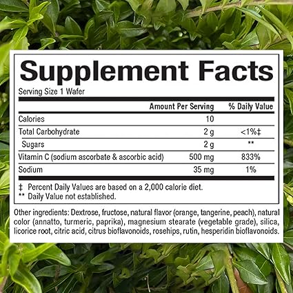 Vitamin C 500mg Orange Chewable Tablets by Natural Factors