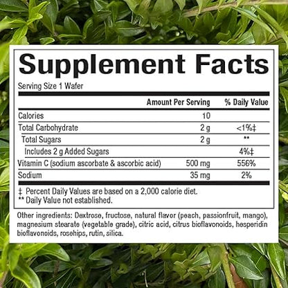 Vitamin C 500mg Peach, Passionfruit, & Mango Chewable Tablets by Natural Factors