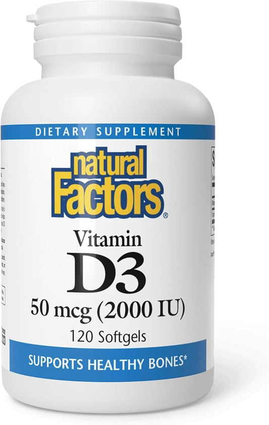 Vitamin D3 2000iu Softgels by Natural Factors