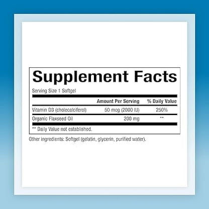 Vitamin D3 2000iu Softgels Twin Pack by Natural Factors